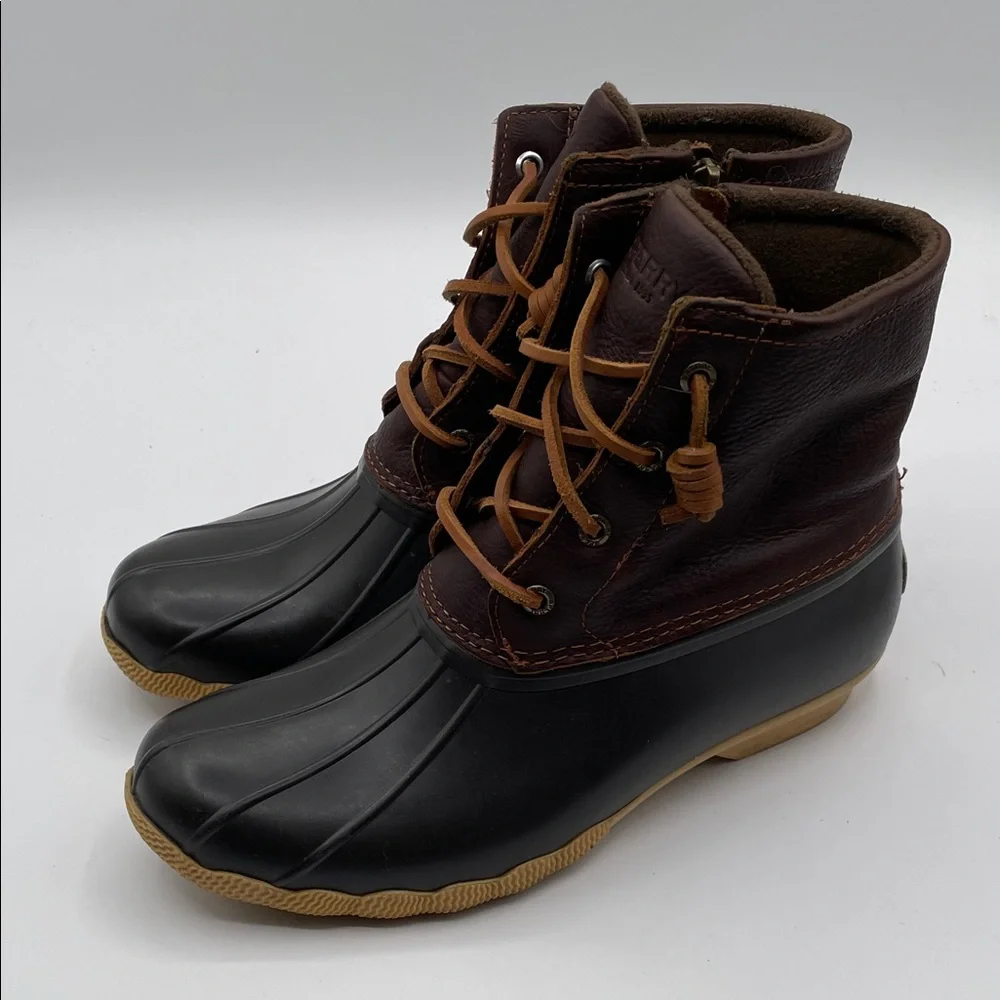 Sperry Women’s Waterproof Duck Boots Size 8 Dark Brown - Picture 5 of 16